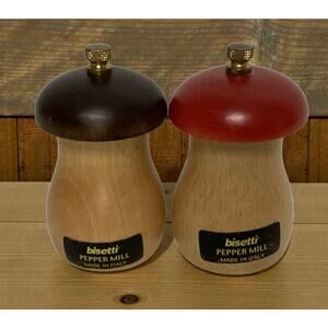 Bisetti mushroom-shaped pepper mills Italy